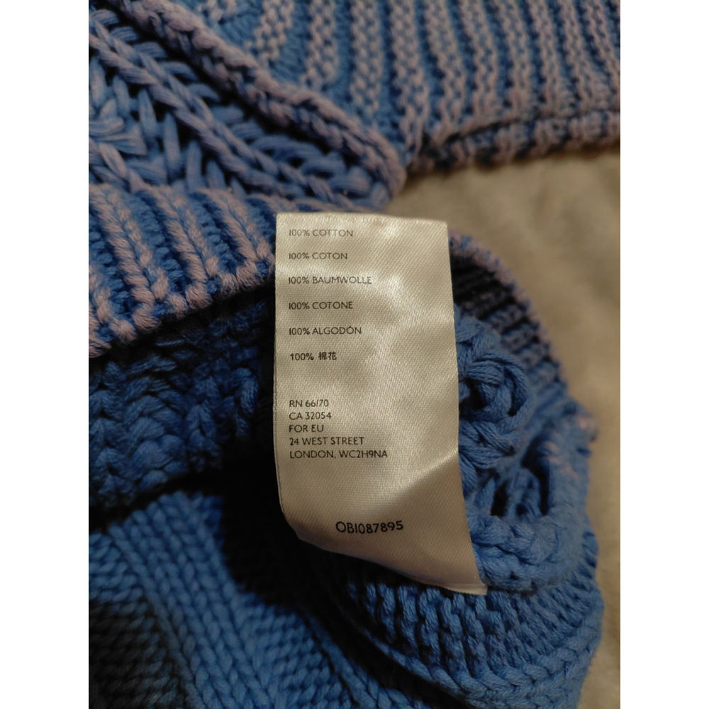 Free People Sweater Sweetheart Chunky Rib Knit Blue Purple Pullover Size XS - Picture 7 of 11